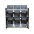 thumbnail image 3 of Humble Crew Sumatra Toy Storage Organizer with 9 Plastic Storage Bins, Espresso/Grey, 3 of 4