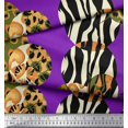 thumbnail image 3 of Soimoi Purple polyester Crepe Fabric Leopard & Wild Animal Skin Print Fabric by Yard 52 Inch Wide, 3 of 3