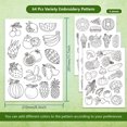 thumbnail image 2 of HLONK 4 Sheets 16Pcs Wedding Dress Water Soluble Hand Sewing Stabilizers for Fabric 11.6x8.2 Inch Embroidery Stitch Practice Embroidery Patterns Transfers for Embroidery Beginners Lovers, 2 of 9