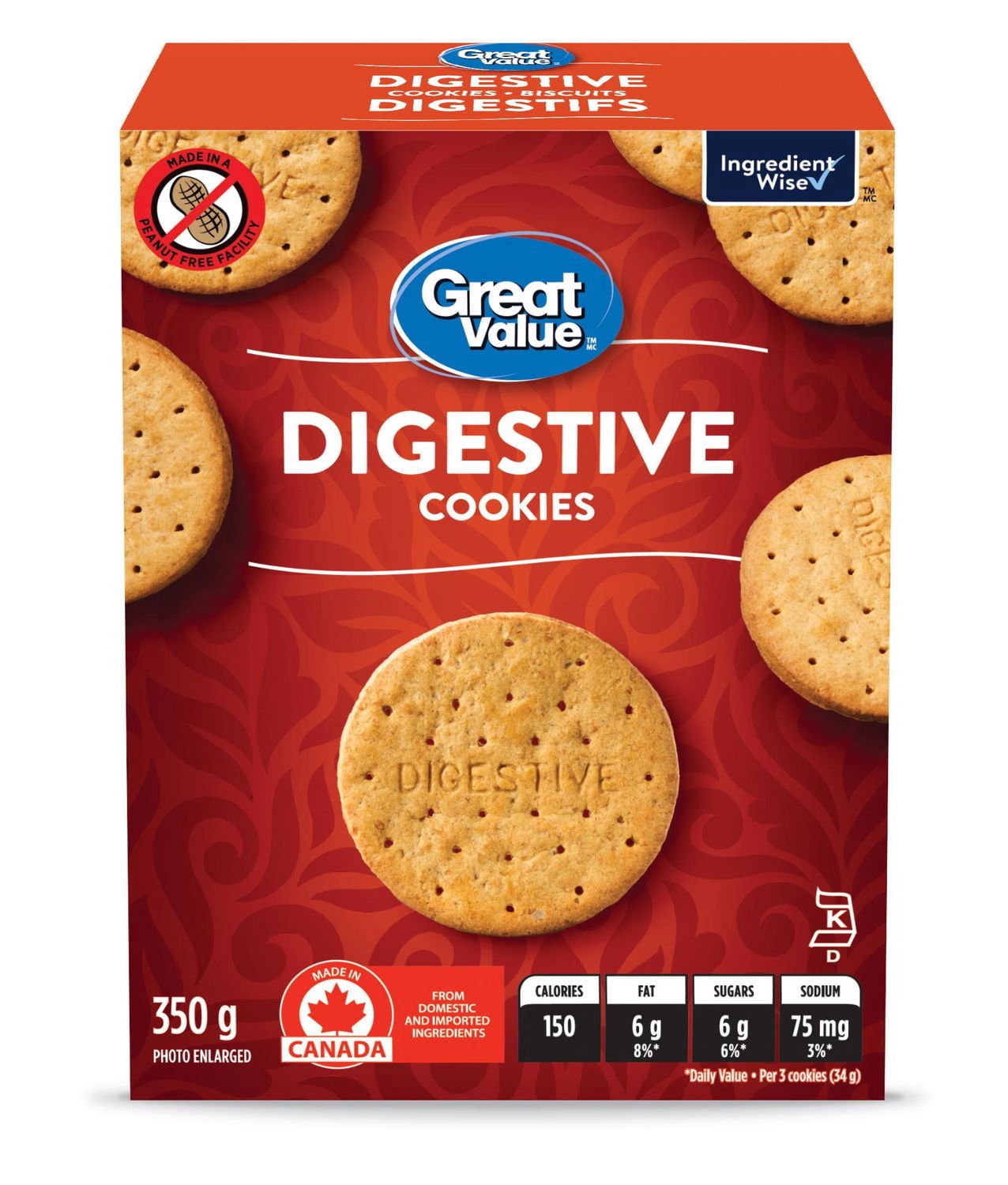 Great Value Plain Digestive Cookies