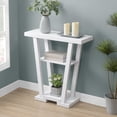 thumbnail image 4 of Pemberly Row Table Console Contemporaine en V, Fini Bois Blanc, 4 of 7