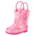 thumbnail image 1 of PMVFHDE Bottes de Pluie Rouges pour Tout-Petits Bottes de Pluie pour Tout-Petit Bottes de Pluie pour Bébé Bottes de Pluie Courtes pour Tout-Petit Faciles à Enfiler Légères Rose,1,5-3 Ans, 1 of 6