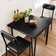 thumbnail image 2 of 3-Piece Dining Set, Dining Table Set for 2, Square Dining Room Table Set with 2 Upholstered Chairs, 3 Piece Kitchen Table Set for Home, Dinette, Breakfast Nook, Farmhouse, Small Space, 2 of 9