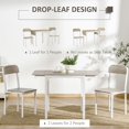 thumbnail image 4 of Oak Drop-Leaf Dining Table Set for 2 | Small Kitchen Table with Chairs | Apartment & Studio Dining Furniture, 4 of 7