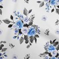 thumbnail image 1 of oneOone Popeline de Coton Bleu Moyen Tissu Floral Matière de Robe Tissu Imprimé Tissu au Mètre 56 Pouces Wide-WW, 1 of 4