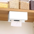 thumbnail image 2 of Dvruxg Wall Mounted Tissue Box Holder, Punch-Free Kitchen Bathroom Paper Organizer(White), 2 of 5