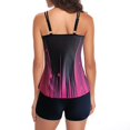 thumbnail image 3 of Women‘s Strappy Tankini Set Vintage Tropical Prints Tankini Top with Bikini Bottom Two Piece Bathing Suits, 3 of 8