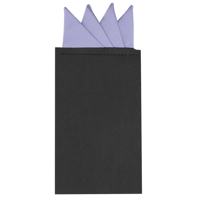 INSPIRE CHIC Men's Halloween Pocket Squares Pre Folded Triangles On Card Suit Handkerchief Light Purple One Size
