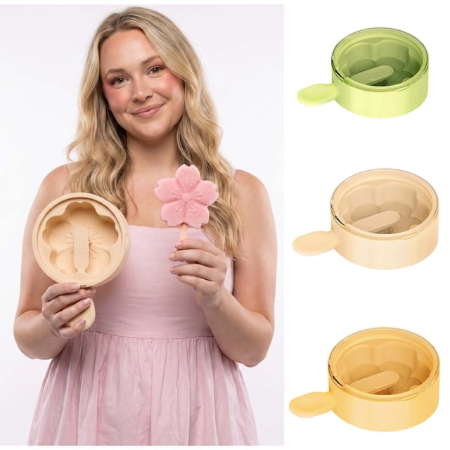 MTBLYS Peach Silicone Ice Cream Mold Homemade Popsicle Maker 1 Count Easy Release Dessert Snack Freezer Treat
