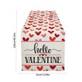thumbnail image 3 of Boovnll Valentines Day Table Runner, 13x91" Valentine's Day Printing Table Runner, Valentines Table Runner for Holiday Kitchen Dining Table, Party Decor, Valentines Day Decorations, 3 of 6