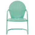 thumbnail image 4 of Crosley Furniture Griffith 3 Piece Metal Patio Conversation Set in Aqua, 4 of 6