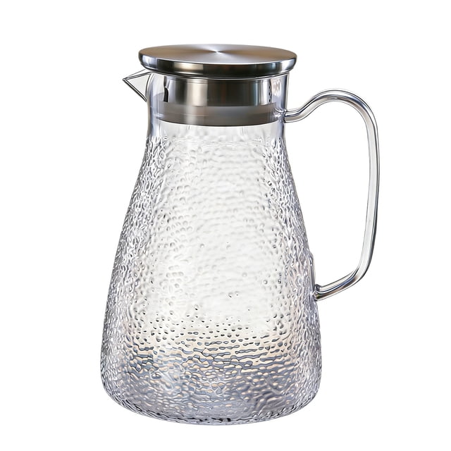 Bouilloire à Thé en Acier Inoxydable avec Passoire Intégrée et Texture Martelée – Capacité de 1,0 L / 1,5 L / 1,8 L – Options de Couleur Brun Gris Transparent