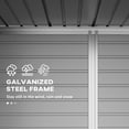 thumbnail image 4 of Outsunny 6 x 4FT Metal Garden Storage Shed with 2 Vents, Grey, 4 of 9