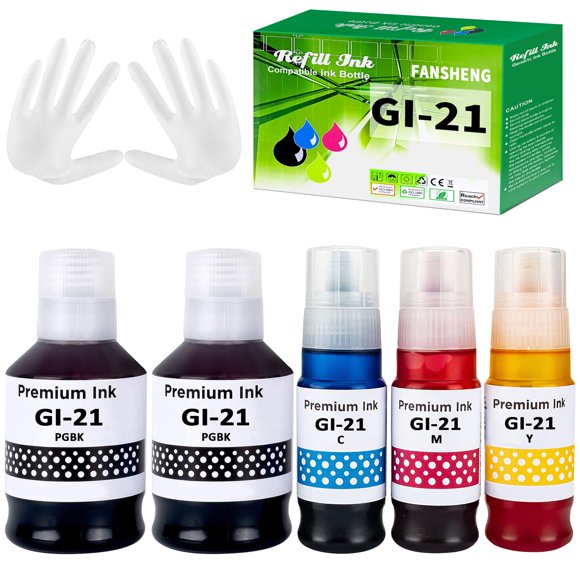 GI-21 Ink for G3270 G3260 G3290 GI21 Ink Refill Bottles Kit Compatible with Canon PIXMA G3270 G1230 G1220 G2260 G2270 G3260 G3262 G3290 G4270 G4280 I