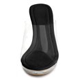 thumbnail image 2 of BLISSFUL STEP Women's Clear Platform Blocked Heel Slides Sandals, 2 of 7