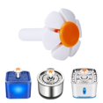 thumbnail image 3 of Tête de Buse de Fleur de Remplacement de Fontaine de Chat pour Chiens Rond Cubique Distributeur d'Eau Supérieur en Acier Inoxydable Jaune Orange Jaune, 3 of 6