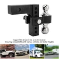 thumbnail image 2 of <p>Receiver Hitch Ball Mount, 6in Drop Rise Rustproof Adjustable Trailer Hitch Kit Long Lifespan 12500LBS Capacity  For 2in Heavy Truck GTW Traction Hook Receiver</p>, 2 of 7
