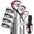 thumbnail image 3 of Ensemble de Clubs de Golf pour Femmes 8 Pcs, Comprend un Conducteur, un Sac avec Support, 3 Couvre-Chefs, Main Droite, Rouge, 3 of 11