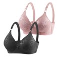 thumbnail image 1 of Timegard 2 Pc Bras Summer for Women Adjustable Strap Lace Full Coverage Wirefree Comfortable Everyday Bra, 1 of 3