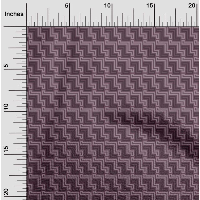 oneOone Georgette Viscose Fabric Greek Key Geometric Print Fabric BTY 42 Inches Wide