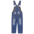 thumbnail image 2 of KIDSCOOL SPACE Little Boys Slim Fit Jeans,Ripped Big Bib Pocket Fashion Denim Overalls,Light Blue,7-8 Years, 2 of 7