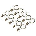 thumbnail image 1 of Unique Bargains Anneaux de Rideau avec Pinces, Lot de 36 Anneaux à Pince pour Draperies, Crochets pour Anneaux à Pince de Rideau de 1,22 Po (Bronze), 1 of 5