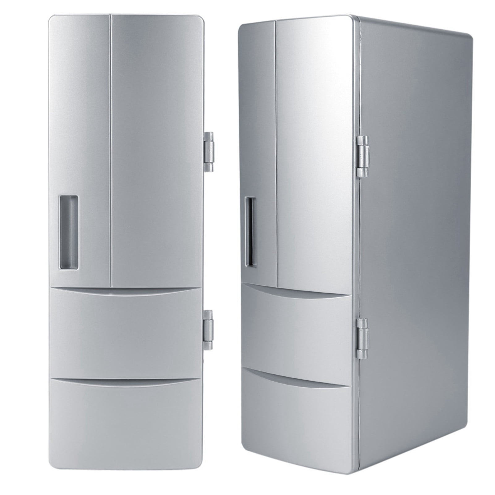 Mini Fridge, Compact Mini USB Fridge Freezer Cans Drink Beer Cooler Warmer Portable Small Refrigerator For Travel Car Office Use