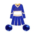 thumbnail image 3 of Aislor Uniforme de Cheerleading pour Filles Enfants Tenues de Cheer Patchwork Métallique Costume de Compétition Performance B02 10, 3 of 5