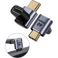 thumbnail image 1 of 2 Pack USB C 90 Degree Angled Adapter Right Angle Type C Male to Female Adapter 40Gbps 100W Fast Charge Plug USB C Up and Down Extender Connector Compatible with Samsung MacBook Steam Deck, 1 of 5