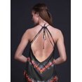 thumbnail image 4 of Bimba Robe de Plage d'Été pour Femmes, Dos Nu, Col Licou, Imprimée Teinture sur Nœuds - Grand, 4 of 6