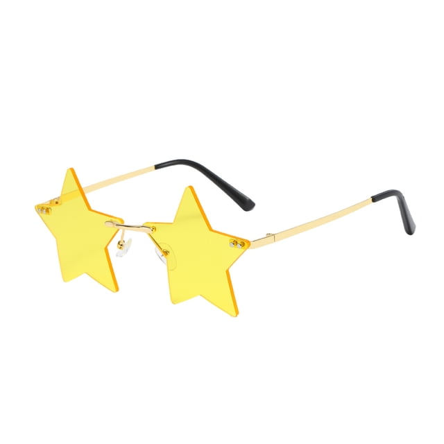 Stylish Rimless Star Sunglasses for Outdoor Activities and Fashionable Streetwear