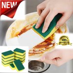 Sentmoon Dish Sponge Kitchen Sponge 1 PC Kitchen Cleaning Sponges Eco Friendly Non Scratch Dish Scrub Pads Heavy Duty Degreasing Multipurpose Scouring Sponge Set for Plates Pots Pans