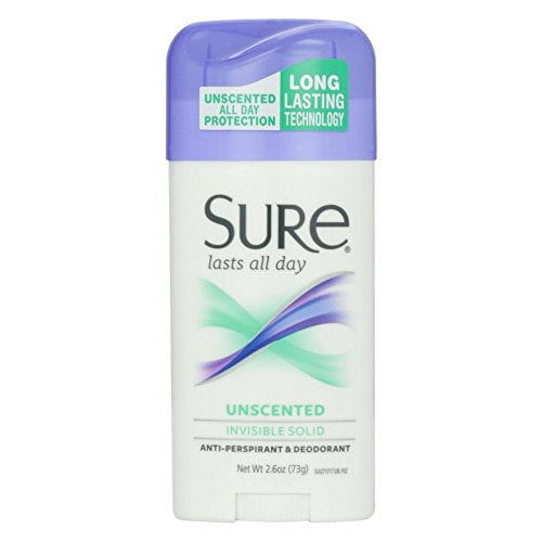 Sure Invisible Solid Anti-Perspirant & Deodorant, Unscented - 2.6 oz