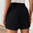thumbnail image 4 of Timegard Womens Shorts Summer Casual Straight Leg Elastic Waist Solid Color Comfy Shorts with Pockets, 4 of 7