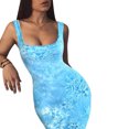 thumbnail image 3 of SMihono Robe d'Été Grande Taille pour Femmes 2023 Mode Femmes Imprimé Aguichant Robe Débardeur Sans Manches Basique Midi Robe de Boîte de Nuit, 3 of 6