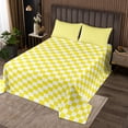 thumbnail image 2 of Erosebridal Check Plaid Coverlet Set Queen, Geometric Bedding Set, Farmhouse Gingham Decor, 3pcs, 2 of 5