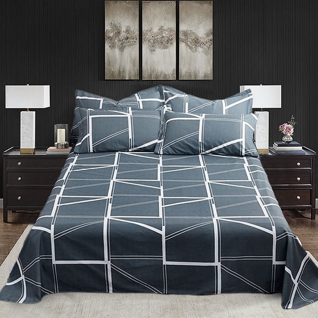 EGNMCR 3PCS Bedding Sets All Season Bedding Sheet Comforters Sets With Pillow Cases 3 Pcs Bed Set Down Sheet Set Shrinkage And Fade Resistants Easy Polyester Bedding Suits