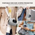 thumbnail image 2 of [Ultra Low Noise & Lens Cap-Dustproof] Mini Projector With WiFi And Bluetooth ONOAYO GivingYou AY2Pro Portable Projector 550 ANSI Electric Focus & Auto Keystone Outdoor Projector For Phone/Laptop, 2 of 5