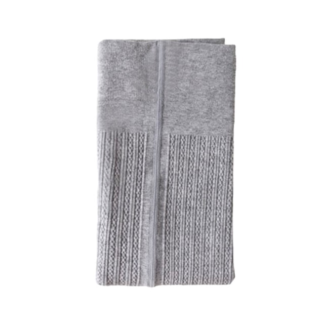 fastboy Add Style And Comfort With Female Cream White Camel Striped Stockings Lightweight Soft And Warm Light grey