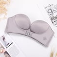 thumbnail image 4 of TIMIFIS Strapless Front Buckle Gathe r up Invisible Anti-Slip Push Up Bra, 4 of 6
