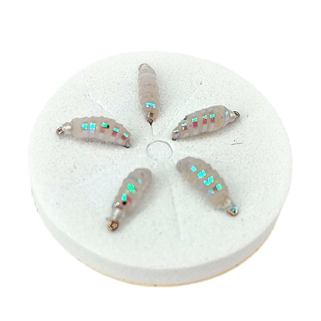 relayinert 5Pcs Fly Fishing Lures Trout Lures Baits Artificial 14 High Simulation Portable Size White 12#