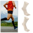 thumbnail image 2 of Unique Bargains Pair Full Finger Five Toe Socks Unisex Non Slip Daily Fit Finger Socks Beige, 2 of 7