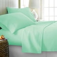 thumbnail image 2 of Comfy Bamboo World Series Ensemble de Draps en Microfibre 4 Pcs, Lit Double, Vert Pâle, 2 of 4