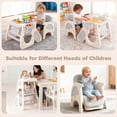 thumbnail image 2 of INFANS 8 in 1 Baby High Chair, Converts to Kids Table and Chair Set, with Drawing Whiteboard Building Block Tabletop, Suitable for Dinning Studying Playing, 2 of 9