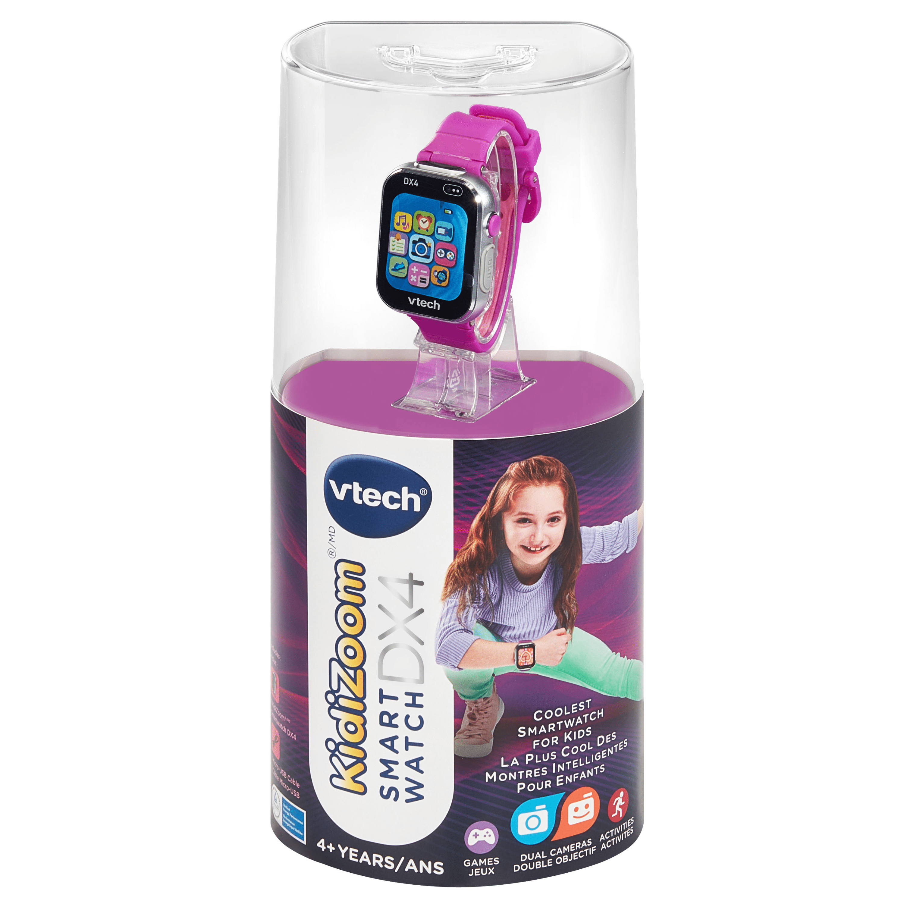 VTech KidiZoom® Smartwatch DX4 - Montre intelligente pour enfants avec 2 caméras