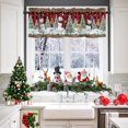 thumbnail image 1 of Christmas Snowman Valance Kitchen Curtains for Windows, Christmas Tree Rod Pocket Valances Window Treatments Red Xmas Snowy Winter Short Curtains For Bedroom/ Living Room, 54" X 18" -1 Panel, 1 of 5