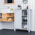 thumbnail image 3 of Patiojoy Bathroom Storage Cabinet Floor Storage Freestanding Organizer Cabinet Gray, 3 of 6