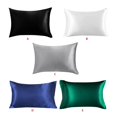 thumbnail image 3 of Simple Design Pillowcase Home Dorm Apartment Hotel Pillow Cover Solid Color Bed Pillow Case, White, 3 of 9
