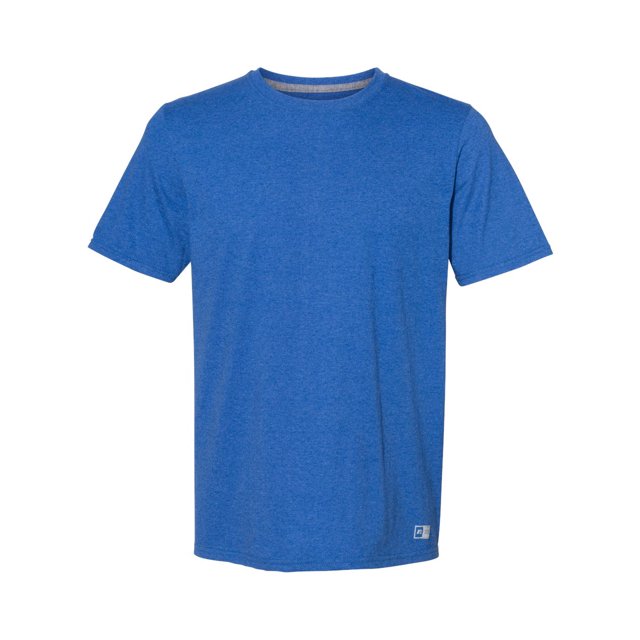 Russell Athletic T-Shirt de Performance Essentiel 60/40, S, Rétro Chiné Royal