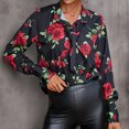 thumbnail image 2 of EQWLJWE Chemisiers à Manches Longues pour Femmes T-shirt Ample Imprimé de Mode pour Femmes Blouse à Manches Longues Col en V Hauts Décontractés, 2 of 6